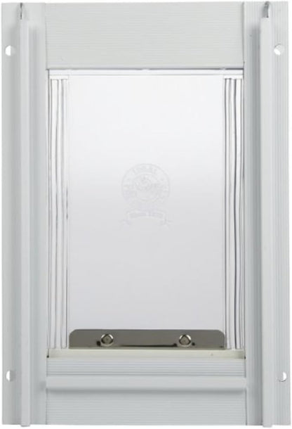 Ideal Pet Products Deluxe Aluminum Pet Door with Telescoping Frame, Super Large, 15" x 20" Flap Size, White