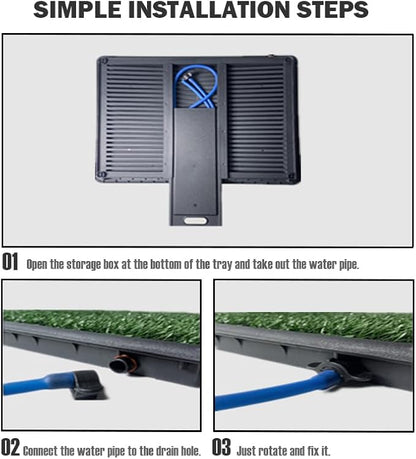 Portable Drainage Pet Urinal,Toilet,Grass Mat.,Potty Grass, Urinal Containing, Toilet Substitute,Puppy Turf,Suitable Size for Most Dogs,Dogs Cushions. 25 * 20 * 2 Inches.