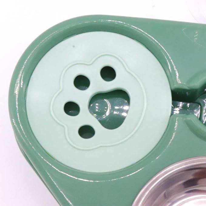 Dog Bowls Eco-Friendly Non-Skid Cat Bowls Pet Supplies Water Dispenser Dog Cage Accessory Pet Feeding Feeder Dog Supplies(Green)