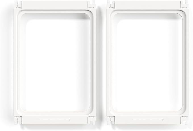 Jalove Dog Playpen, 24" Acrylic Plastic Pet Playpen with Door, Puppy Playpen, Indoor Dog Pen, Foldable, Customizable, White 2 PCS