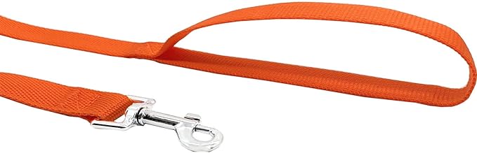 Nylon Training Dog Leash for Small Medium Large Dogs, 15ft 20ft 30ft 50ft Long Leash Dog/Puppy Lead for Obedience Recall Training, Camping (1" x 30ft, Orange)
