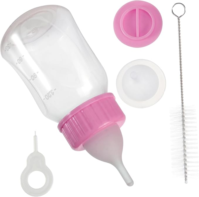 Kisangel 1set Cat and Dog Nursing Bottle Portable Bite-Resistant Pet Feeder Chic Design Lightweight Milk Feeder for Kittens and Puppies Feeding Kit for Small Pets
