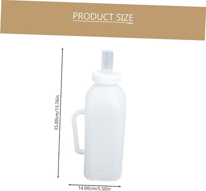 ORFOFE Lamb Milk Bottle Handled Calf Nursing Bottle Food Grade Silicone Portable for Kittens Puppies