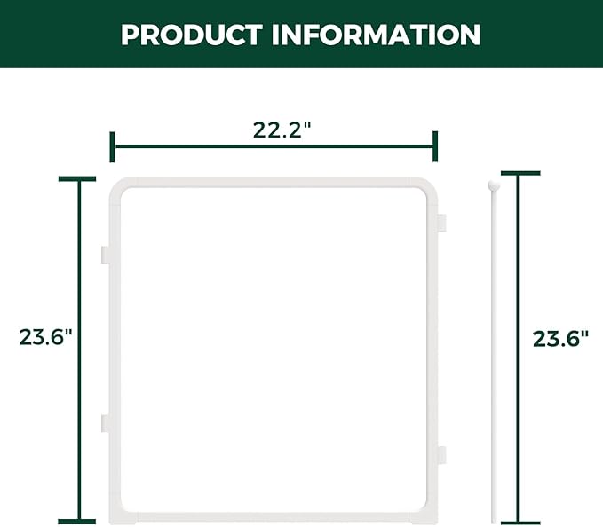 FXW AuraSpace Pro Acrylic Indoor Dog Playpen, Heavy-Duty with Metal Frame, 24" Height 2 Panels for Puppies & Small Dogs, White│Patented