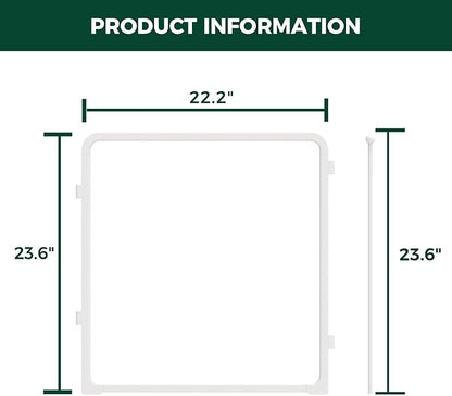 FXW AuraSpace Pro Acrylic Indoor Dog Playpen, Heavy-Duty with Metal Frame, 24" Height 2 Panels for Puppies & Small Dogs, White│Patented