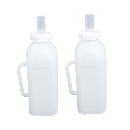 Mikikit 2L Calf Milk Bottle Silicone Nursing Bottle for Calves and Kittens for Livestock and Small Animals 4-Pint Capacity
