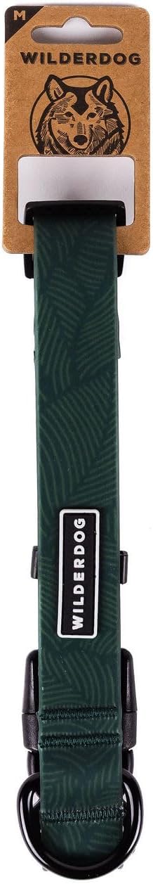 Wilderdog Waterproof Dog Collar - Repels Water & Dirt - Medium 13"-18" - Cedar