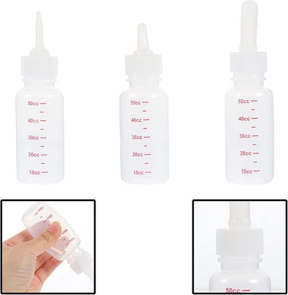 3pcs Pet Bottle Plastic Bottle Plastic Feeding Kitten Accessory Small Feeding Portable Nurser Milk Rabbit Supply