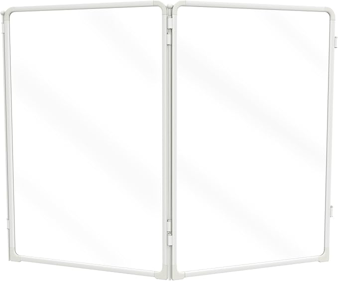 FXW AuraSpace Pro Acrylic Indoor Dog Playpen, Heavy-Duty with Metal Frame, 40" Height 2 Panels for Medium and Large Dogs, White│Patented