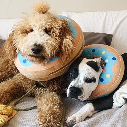 BINGPET Protective Dog Cone Collar,Soft Recovery Pet Cone for Dogs Cats,Washable Protective Recovery Collar for Large Medium Small Dogs,Inflatable Dog Cone