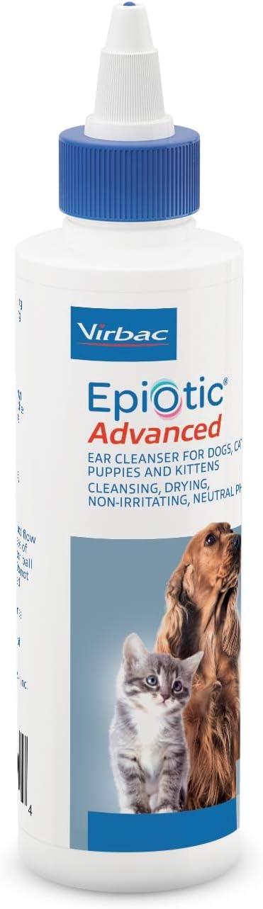 Virbac EPIOTIC® Advanced Ear Cleanser | Powerful and Gentle Cleanser For Dogs and Cats of all ages, 4 oz