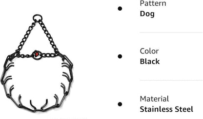 HS HERM. SPRENGER GERMANY Black Stainless Steel Prong Dog Training Collar Ultra-Plus Pet Pinch Collar No-Pull Collar for Dogs Anti Pull Training Collar Made in Germany 3.2mm x 23in Medium