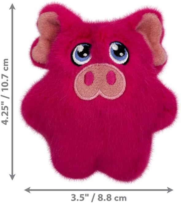 KONG Snuzzles Kiddos Mini Extra Small Dog Toy - Soft Plush Squeaky Toy for Small Dogs & Puppies (Duck/Pig Combo)