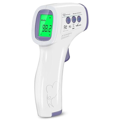 Digital Thermometer for Adults and Kids, No Touch Forehead Thermometer for Baby, 2 in 1 Body Surface Mode Infrared Thermometer with Fever Alarm and Instant Accuracy Readings