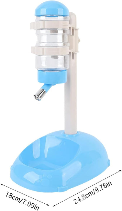 Zopsc Pet Adjustable Height Standing Water Dispenser for Puppies, Smart Feeder for Dogs and Cats, Easy to Clean Bowl for Healthy Pets (Blue)