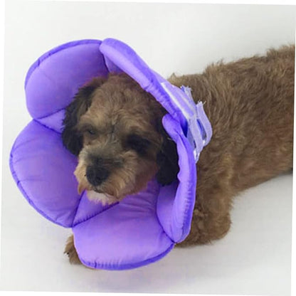 BESPORTBLE Dog Recovery Collar Cones Flower Elizabethan Collar Protective Pet Necklace Lightweight Size l