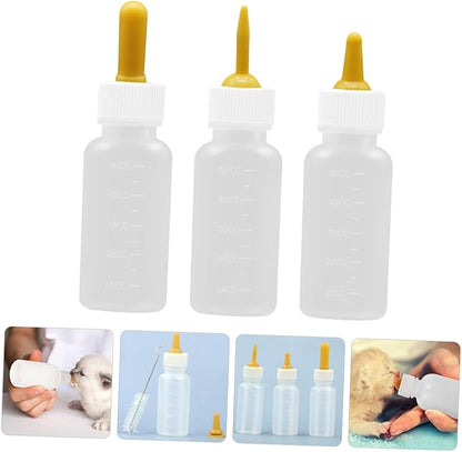 3pcs Pet Feeding Bottles for Cats Dogs Small Milk Bottle for Indoor Cats Reusable Nursing Feeder for Puppies Kitten Pet Accessories