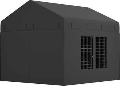 Petony Outdoor Dog Kennel Cover 79" W x 79" D x 72.5" H