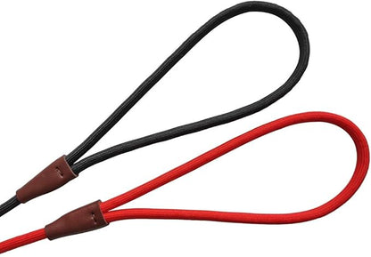 BTINESFUL 7ft Slip Lead Dog Leash, Strong Nylon Rope Leash, 1/4" Dog Training Lead for Small Medium Dogs, 14+ Colors (1/4" * 7 FT, Black)