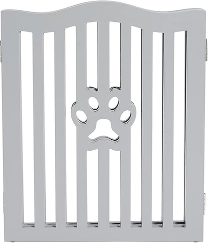 Pet Gate, Wooden Free Standing Dog Gate for Small Dogs and Cats. Great Folding Fence for Doorways, Halls, Stairs. Grey