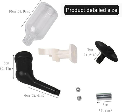 Andiker No-Drip Dog Water Dispenser Bottle-Dog Kennel Cage Water Dispenser Water Drinker Kettle for Pets can be Raised and Lowered Drinking Water Feeding Cage Water Bottle for Dogs (Black)