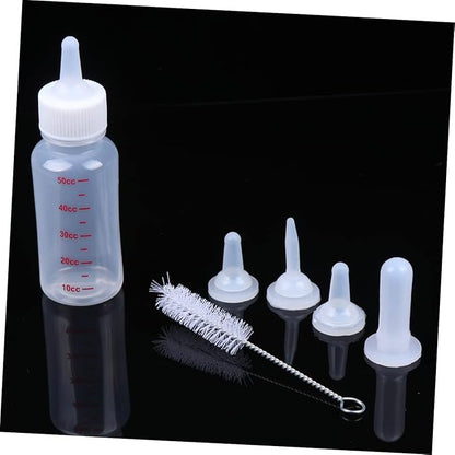 Toddmomy Pet Nursing Bottle Set for Dog Cat Kitten Formula Feeding Bottle Puppy Milk Feeder Replacement Nipple Cleaning Brush Included