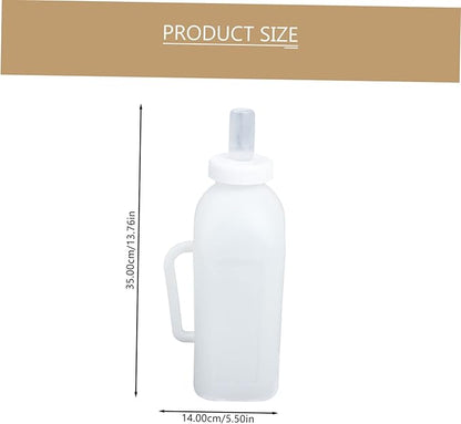 Toddmomy 2L Calf Milk Bottle 4lb Capacity Nursing Feeder for Calves Sturdy Silicone Design Handle for PET Feeding