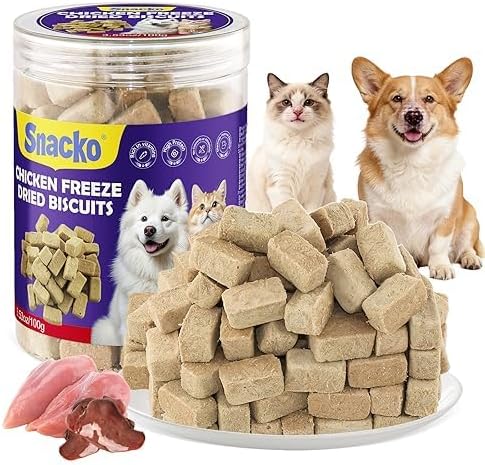 Freeze Dried Cat Dog Treats Chicken Liver Dry Cube Helathy Puppy Pet Training Reward Snack B