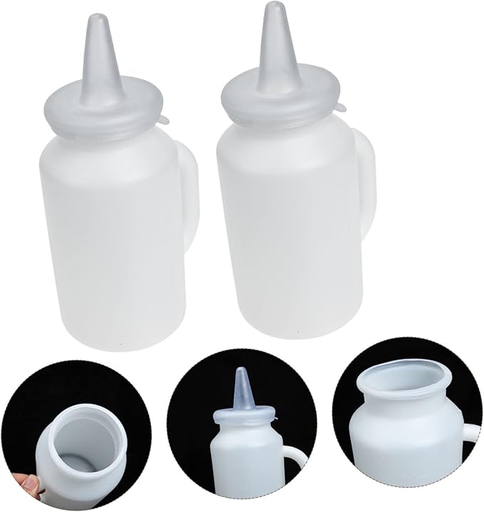 POPETPOP 2pcs Bottle Kitten Milk Feeder Puppy Milk Replacer Nipples for Pet Nursing Bottle