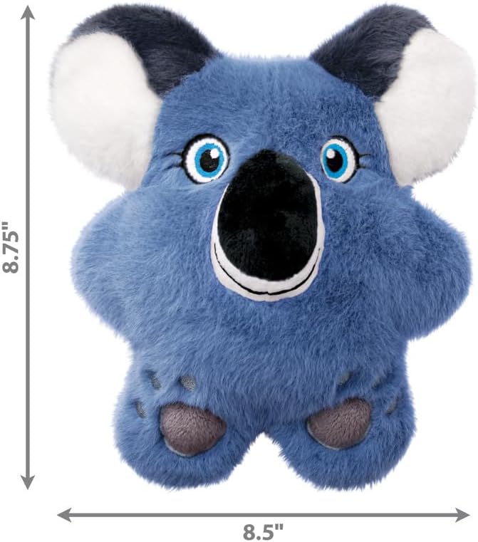 KONG Snuzzles Dog Toy, Plush Squeaker, Crinkle Sounds, Soft Durable Indoor Play (Bear/Koala Combo, Medium)