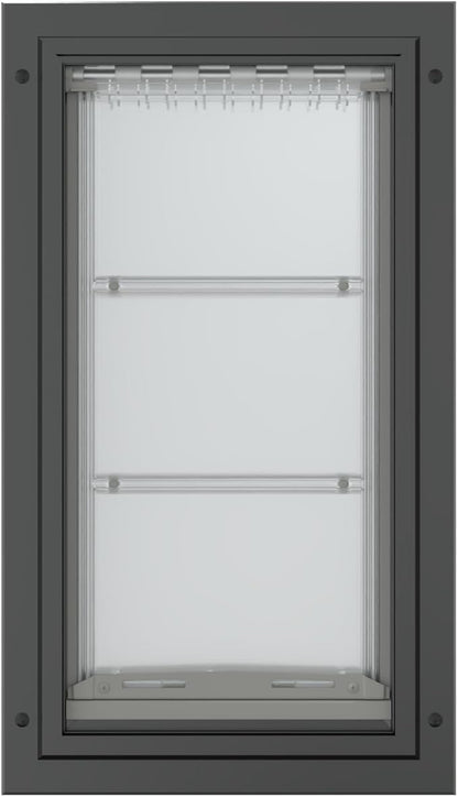 Endura Flap Double Flap Pet Door for Door Installations | Stylish for Interior & Exterior Doors | Durable Aluminum Frame & Weatherproof Dual-Layer Flap | Black, Large, Double Flap