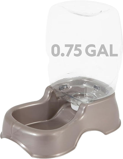 Petmate Pet Cafe Cat and Dog Water Dispenser - Water Bowl for Cats and Dogs, USA Made, .75 GAL, Pearl Tan