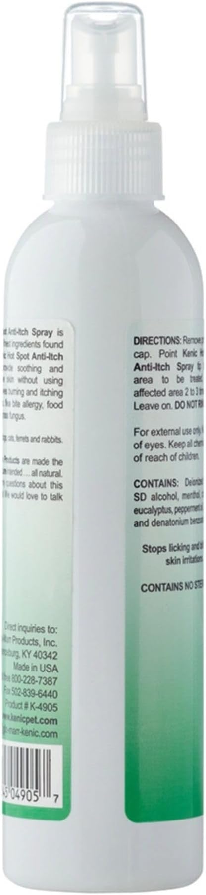 Kenic Hot Spot Spray Treatment for Dogs, Cools and Soothes Skin Sores, Quick Itch Relief, Helps Prevent Chewing and Licking, Made in USA