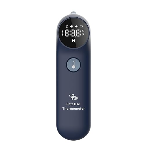 Dog Ear Temperature Monitor, Long Probe for Pets Ear Canal Only, Measure Dog Temperature in 1 Second, Voice On/Off Switchable, C/F Switchable (Blue)