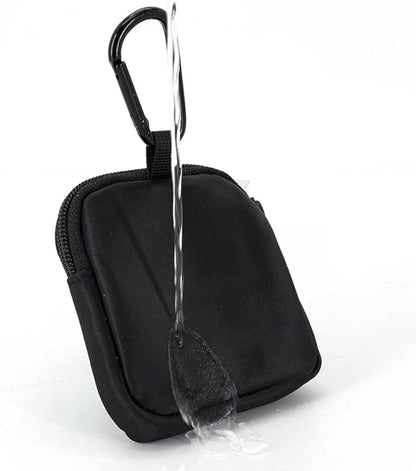 Waterproof Dog Treat Pouch, Dog Training Treat Pouch Built in Poop Bag Dispenser Adjustable Shoulder Bag (BLK) (BLK)
