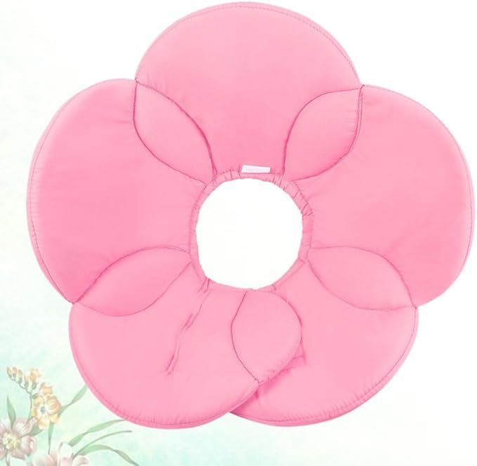 POPETPOP Adjustable Flower Dog Collar Soft Recovery Neck Cover for Medium Pets Lightweight Protective Cone Alternative to Prevent Scratching and Licking After Surgery