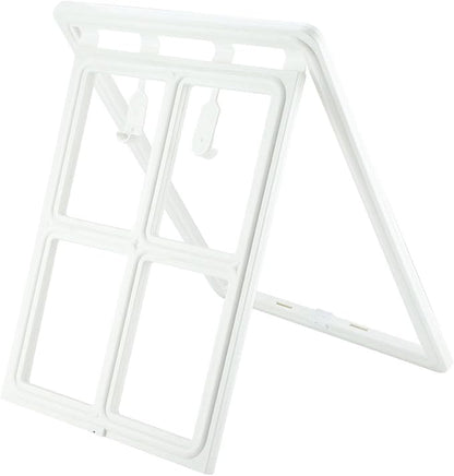 Acouto Screen Fit Pet Door Plastic Pet Dog Puppy Door Locking Safe Flap Screen Window Gate Doors, & Ramps (XL Font)