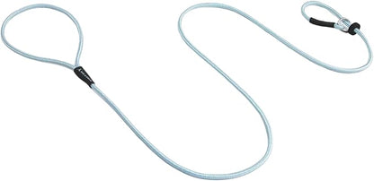 Dog & Field Signature Slip Lead for Dogs, Light Blue. 4ft Lightweight Dog Slip Leash with Sliding Rubber Stopper. Training Lead for Dogs, Thin Slip Lead, No Collar or Harness Needed (Light Blue)