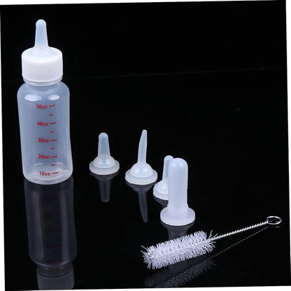 Toddmomy Pet Nursing Bottle Set for Dog Cat Kitten Formula Feeding Bottle Puppy Milk Feeder Replacement Nipple Cleaning Brush Included