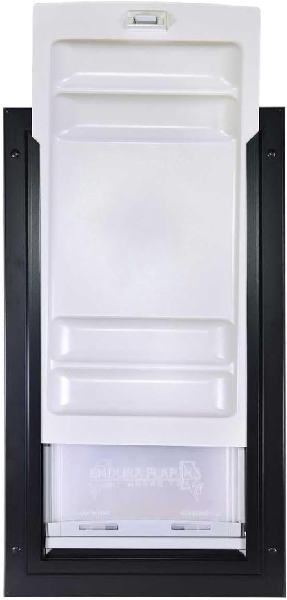 Endura Flap Double Flap Pet Door for Door Installations | Stylish for Interior & Exterior Doors | Durable Aluminum Frame & Weatherproof Dual-Layer Flap | Black, Medium, Double Flap