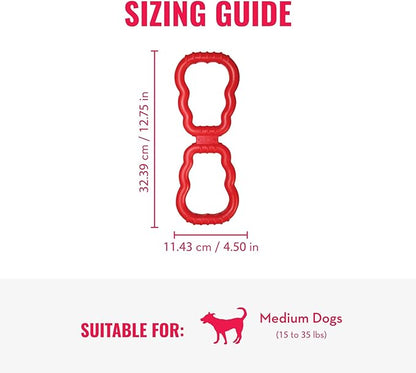KONG Tug Toy - Dog Supplies for Tug of War - Natural Rubber Dog Toy for Outdoor & Indoor Playtime - for Medium/Large Dogs