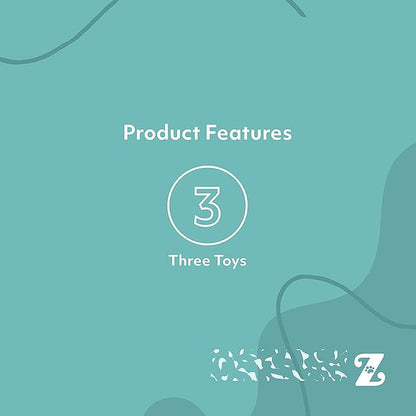 ZippyPaws Squeakie Buddies- No Stuffing Dog Toys to Keep Them Busy, For Small & Medium Dogs, Squeaky Pet Toys for Boredom, Unstuffed Chew Toy, Soft Plush Puppy Product, Beaver, Moose, & Walrus- 3-Pack