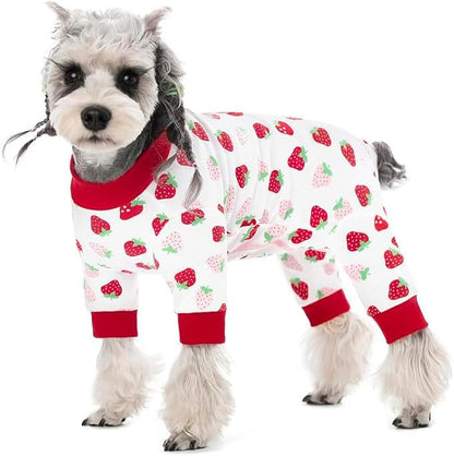 Dog Surgery Recovery Suit, Dog Onesie for Surgery Female Male Dogs, Dogs Pajamas Long Sleeve, Small Dogs Onesie, Abdominal Wound Bandages Surgical Suit, Cat Recovery Suit for Shedding Skin Disease