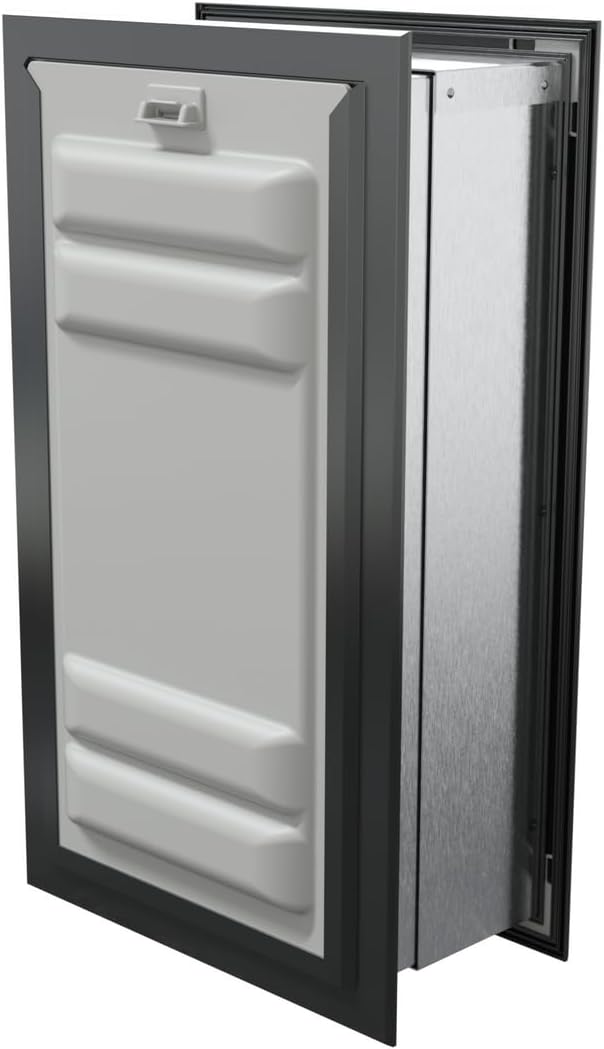 Endura Flap Pet Door for Walls in Black | Energy-Efficient Double Flap Design for Wall Installations | All-Weather Protection with All-Metal Telescoping Tunnel | Black, Large, Double Flap