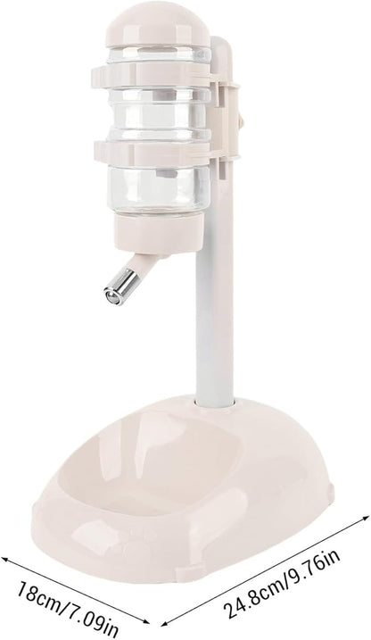 Pssopp Dog Standing Water Dispenser Feeder, Automatic Feeders Capacity Pet Standing Water Dispenser Feeder for Playful Pets Dog, 500ml Automatic Pet (Beige)