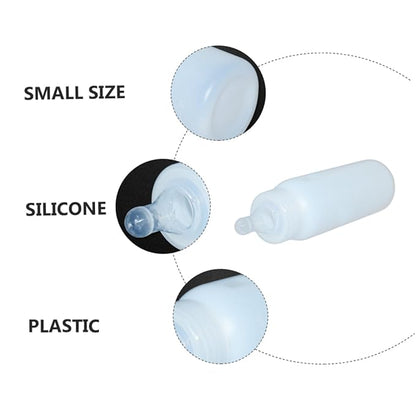 Yardwe Silicone PET Nursing Bottle Set 3pcs Lamb Feeding Bottles Soft Nipples for Puppies and Kittens Livestock Milk Feeder PET Care Supplies