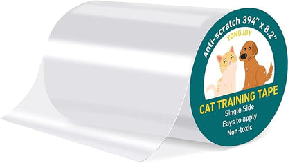 yongjoy Door Protector from Dog Scratching - Cat Scratch Door Frame Single Side Adhesive Protector Anti Dog Scratch Door Guard for Dogs Clear - 394" x 8.2"