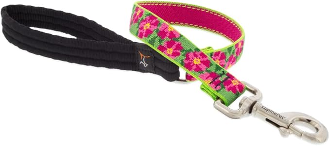 Lupine Traffic Leash 2-Foot by 1" Wide Petunias