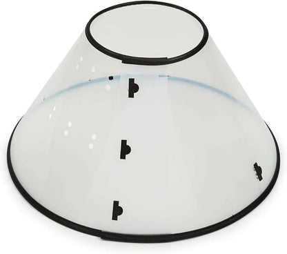 Elizabethan Dog and Cat Collars Recovery Vet Chewing Healthy Behavior Cone of Shame (Clear, Large - Fits 11.5" to 18.5" Necks)