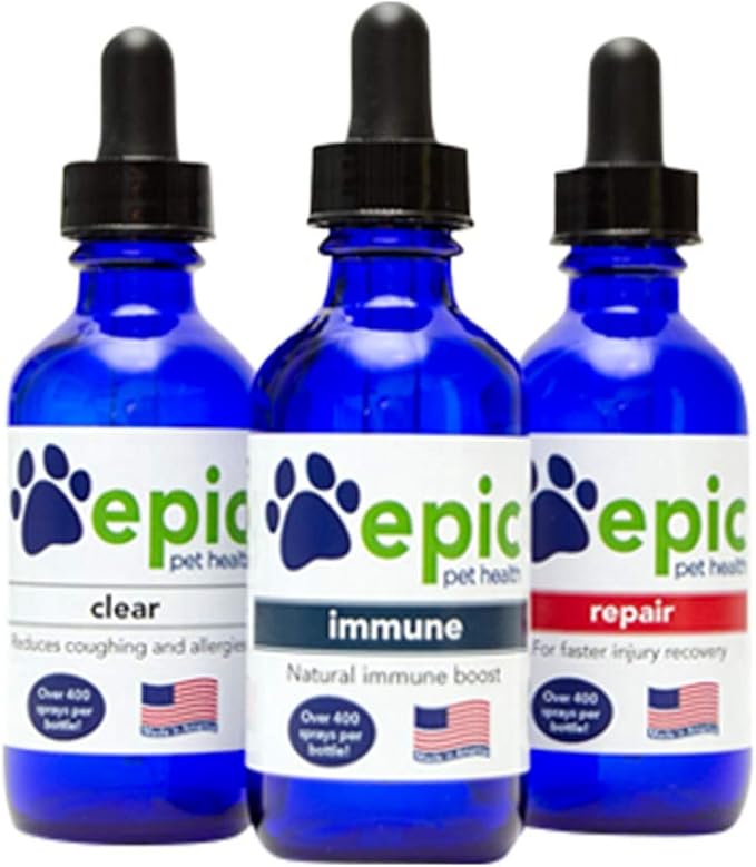 Clear - Reduces Allergies and Coughing Natural Electrolyte Supplement for Healthy Immune System in All Animals Works Quickly Easy to Use Flavorless Spray (2 oz Dropper)
